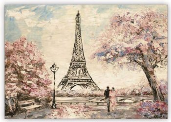 Dřevěný obraz na stěnu Eiffel Tower