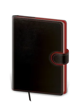 Zápisník Flip L bodkovaný čierno/červený