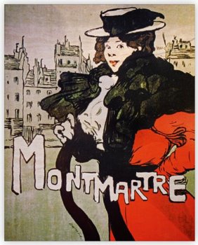 Dřevěný obraz Montmartre
