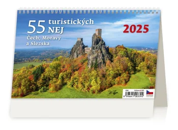 Kalendář 55 turistických NEJ Čech, Moravy a Slezska
