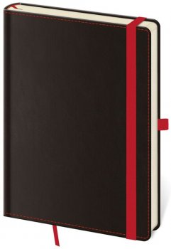 Zápisník Black Red L linajkový