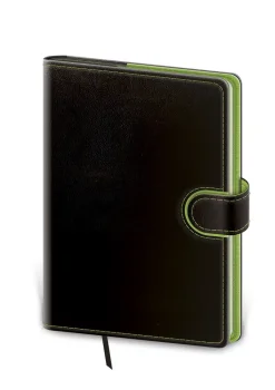 Zápisník Flip M bodkovaný čierno/zelený