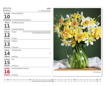 Kalendář Květiny
