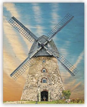 Drevený obraz  Windmill